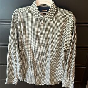 Joseph Abboud Green Checkered Button Down Shirt